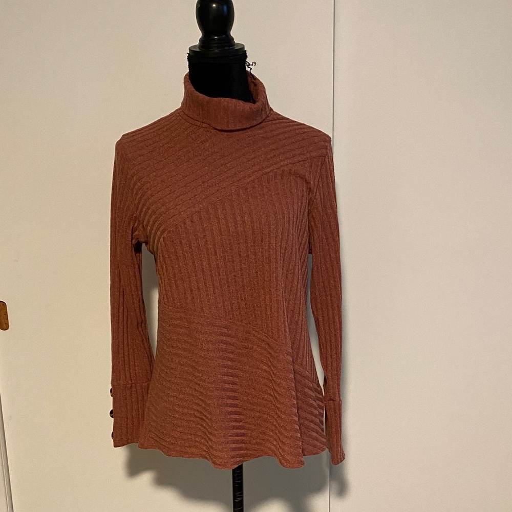 Women's Ribbed Turtleneck Sweater - by parallel skies